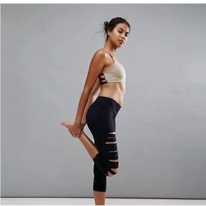 Onzie Black Cutout Leggings Athleisure Workout Yoga‎ Pants S M